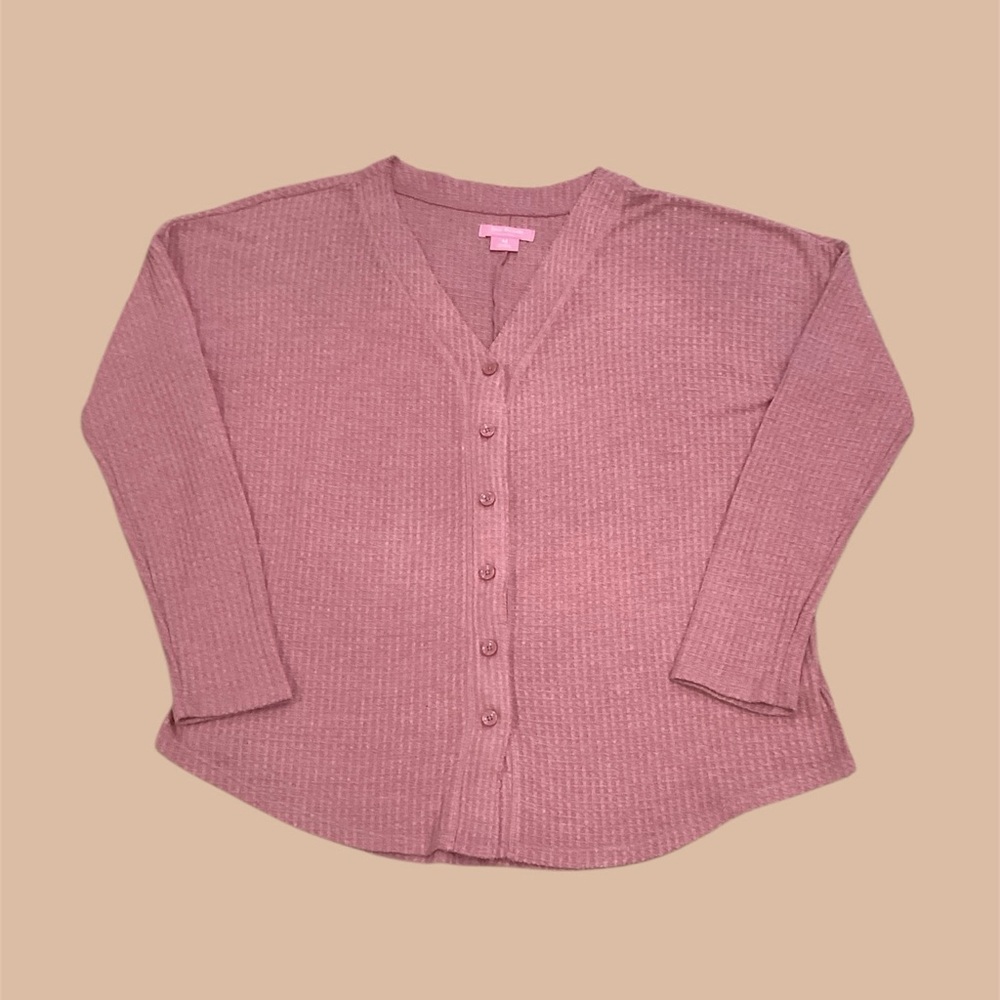Isaac Mizrahi Pink Knit Cardigan